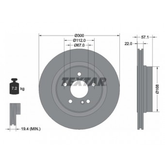Fren Diski W204 Arka Havalı 250/350